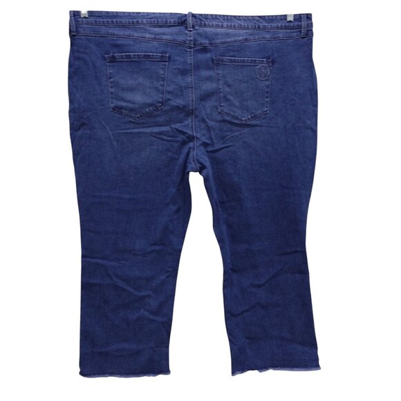 NWT Laurie Felt Forever Denim Floral Crop Straight Jean Sz 28WP Medium Wash - Picture 3 of 12